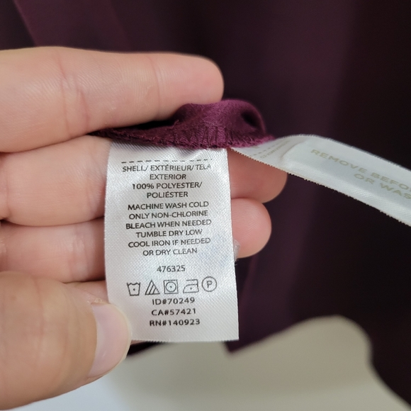 Loft a line ruffle sleeve purple dress nwt - Picture 3 of 4